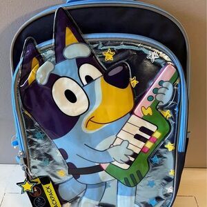 Bluey Rock Star Book Bag Backpack 17" NEW